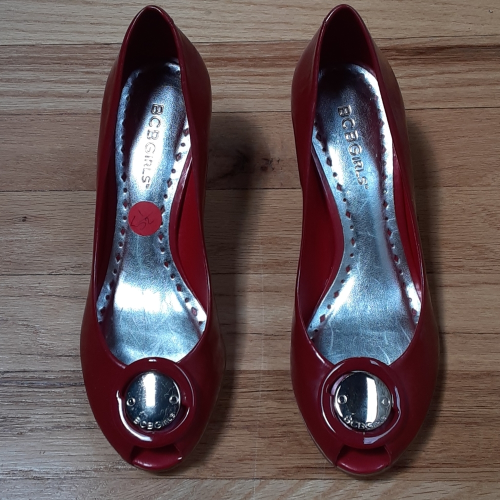 BCBGirls NWT Peep Toe Red Heels